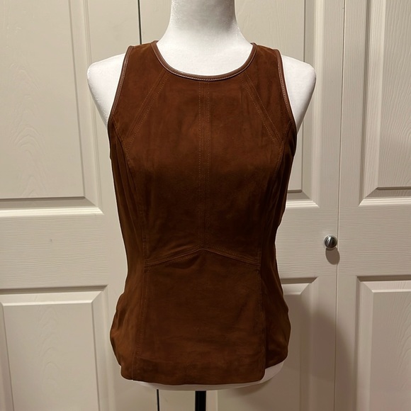 White House Black Market suede sleeveless top - Picture 1 of 6